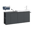 HABITAT ET JARDIN - Meuble Vasque "Ferla 110" - 110 x 22 x 45 cm - Matte Anthracite - vignette