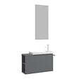 HABITAT ET JARDIN - Ensemble Meuble Vasque avec Miroir (2 Pièces) "Ferla 80" - 80 x 22 x 45 cm - Matte Grey - vignette