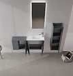 HABITAT ET JARDIN - Meuble Vasque "Ferla 110" - 110 x 22 x 45 cm - Matte Anthracite - vignette
