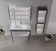HABITAT ET JARDIN - Ensemble Meuble Vasque avec Miroir (2 Pièces) "Arno 100" - 100 x 45 x 52 cm - Grey - vignette
