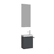 HABITAT ET JARDIN - Ensemble Meuble Vasque avec Miroir (2 Pièces) "Ferla 40" - 40 x 22 x 50 cm - Matte Anthracite - vignette