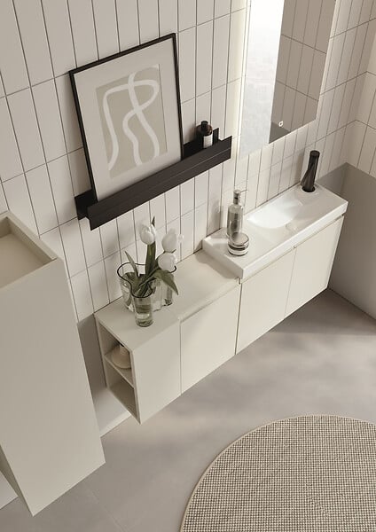 HABITAT ET JARDIN - Meuble Vasque "Ferla 110" - 110 x 22 x 45 cm - Matte Cashmere - large