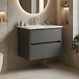 HABITAT ET JARDIN - Meuble Vasque "Arno 65" - 65 x 45 x 52 cm - Anthracite - vignette