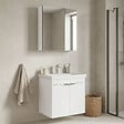HABITAT ET JARDIN - Ensemble Meuble Vasque avec Miroir (2 Pièces) "Desna 60" - 60 x 45 x 58 cm - Matte White - vignette