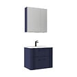 HABITAT ET JARDIN - Ensemble Meuble Vasque avec Miroir (2 Pièces) "Bari 65 v2" - 65 x 45 x 55 cm - Matte Navy Blue - vignette