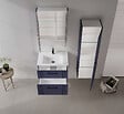HABITAT ET JARDIN - Ensemble Meuble Vasque avec Miroir (2 Pièces) "Bari 65 v2" - 65 x 45 x 55 cm - Matte Navy Blue - vignette