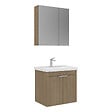 HABITAT ET JARDIN - Ensemble Meuble Vasque avec Miroir (2 Pièces) "Desna 60" - 60 x 45 x 58 cm - Oak - vignette