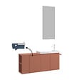 HABITAT ET JARDIN - Ensemble Meuble Vasque avec Miroir (2 Pièces) "Ferla 110" - 110 x 22 x 45 cm - Matte Cinnamon - vignette