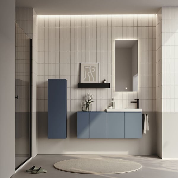 HABITAT ET JARDIN - Meuble Vasque "Ferla 110" - 110 x 22 x 45 cm - Petrol Blue - large