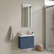 HABITAT ET JARDIN - Ensemble Meuble Vasque avec Miroir (2 Pièces) "Ferla 60" - 60 x 22 x 50 cm - Matte Blue - vignette