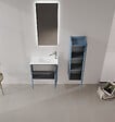 HABITAT ET JARDIN - Ensemble Meuble Vasque avec Miroir (2 Pièces) "Ferla 60" - 60 x 22 x 50 cm - Matte Blue - vignette