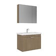 HABITAT ET JARDIN - Ensemble Meuble Vasque avec Miroir (2 Pièces) "Desna 80" - 80 x 45 x 58 cm - Oak - vignette