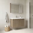 HABITAT ET JARDIN - Ensemble Meuble Vasque avec Miroir (2 Pièces) "Desna 80" - 80 x 45 x 58 cm - Oak - vignette
