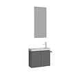 HABITAT ET JARDIN - Ensemble Meuble Vasque avec Miroir (2 Pièces) "Ferla 60" - 60 x 22 x 50 cm - Matte Grey - vignette