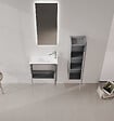 HABITAT ET JARDIN - Ensemble Meuble Vasque avec Miroir (2 Pièces) "Ferla 60" - 60 x 22 x 50 cm - Matte Grey - vignette