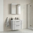 HABITAT ET JARDIN - Ensemble Meuble Vasque avec Miroir (2 Pièces) "Bari 65 v2" - 65 x 45 x 55 cm - Matte White - vignette