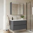 HABITAT ET JARDIN - Ensemble Meuble Vasque avec Miroir (2 Pièces) "Arno 85" - 85 x 45 x 52 cm - Grey - vignette