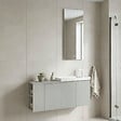 HABITAT ET JARDIN - Ensemble Meuble Vasque avec Miroir (2 Pièces) "Ferla 110" - 110 x 22 x 45 cm - Matte Cashmere - vignette