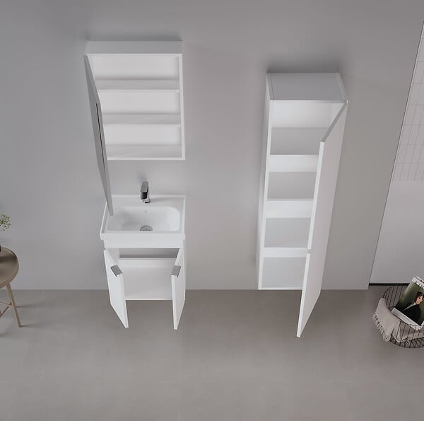 HABITAT ET JARDIN - Meuble Vasque "Desna 50" - 50 x 38 x 58 cm - Matte White - large