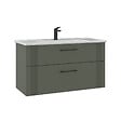 HABITAT ET JARDIN - Meuble Vasque "Bari 100 v2" - 100 x 45 x 55 cm - Matte Green - vignette