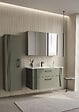 HABITAT ET JARDIN - Meuble Vasque "Bari 100 v2" - 100 x 45 x 55 cm - Matte Green - vignette