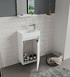 HABITAT ET JARDIN - Ensemble Meuble Vasque avec Miroir (2 Pièces) "Conza 45" - 45 x 26 x 75 cm - White - vignette