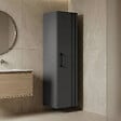HABITAT ET JARDIN - Armoire de Salle de Bain "Bari 40" - 40 x 32 x 138 cm - Matte Anthracite - vignette