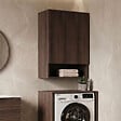 HABITAT ET JARDIN - Armoire de Salle de Bain "Bosco Lume 70" - 70 x 36 x 100 cm - Dark Walnut - vignette