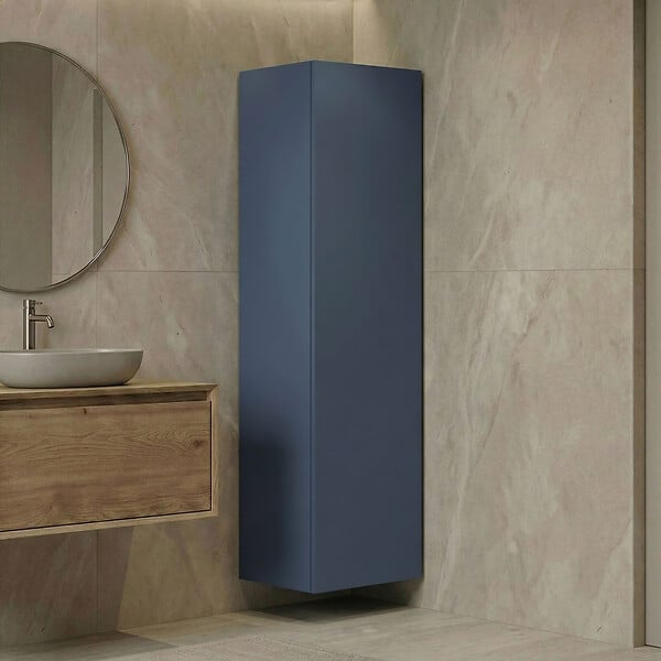 HABITAT ET JARDIN - Armoire de Salle de Bain "Ferla 30" - 30 x 25 x 100 cm - Petrol Blue - large