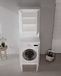 HABITAT ET JARDIN - Armoire de Salle de Bain "Bosco Lume 70" - 70 x 36 x 100 cm - Matte White - vignette