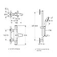 GROHE - PACK Mitigeur thermostatique bain douche + pommeau de douche + Barre de douche + flexible Grotherm 800 et Tempesta - vignette