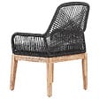 BELIANI - Lot de 2 chaises de jardin avec coussins OLBIA Matière synthétique Noir - vignette