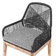 BELIANI - Lot de 2 chaises de jardin avec coussins OLBIA Matière synthétique Noir - vignette