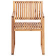 BELIANI - Lot de 8 chaises de jardin avec coussins SASSARI II Bois d'acacia certifié Bleu marine - vignette