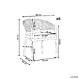 BELIANI - Lot de 6 chaises de jardin avec coussins FLAVIA Métal Marron - vignette