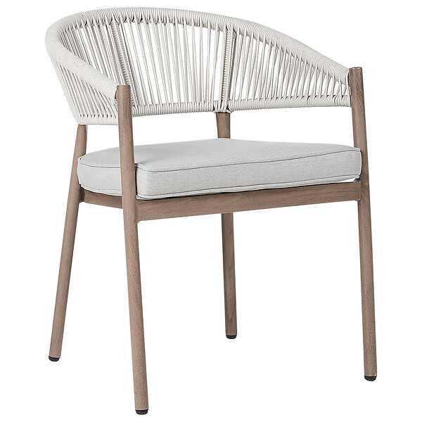 BELIANI - Lot de 6 chaises de jardin avec coussins FLAVIA Métal Marron - large