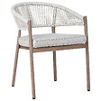 BELIANI - Lot de 6 chaises de jardin avec coussins FLAVIA Métal Marron - vignette