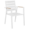 BELIANI - Lot de 6 chaises de jardin avec coussins TAVIANO Métal Gris - vignette