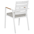 BELIANI - Lot de 6 chaises de jardin avec coussins TAVIANO Métal Gris - vignette