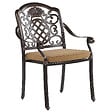 BELIANI - Lot de 4 chaises de jardin avec coussins SALENTO Métal Marron foncé - vignette