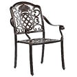 BELIANI - Lot de 4 chaises de jardin avec coussins SALENTO Métal Marron foncé - vignette