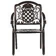 BELIANI - Lot de 4 chaises de jardin avec coussins SALENTO Métal Marron foncé - vignette