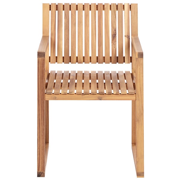 BELIANI - Lot de 8 chaises de jardin avec coussins SASSARI II Bois d'acacia certifié Bleu - large