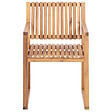 BELIANI - Lot de 8 chaises de jardin avec coussins SASSARI II Bois d'acacia certifié Bleu - vignette