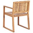 BELIANI - Lot de 8 chaises de jardin avec coussins SASSARI II Bois d'acacia certifié Bleu - vignette