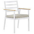 BELIANI - Lot de 4 chaises de jardin avec coussins CAVOLI Métal Beige - vignette