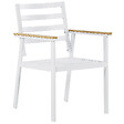 BELIANI - Lot de 4 chaises de jardin avec coussins CAVOLI Métal Beige - vignette