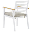 BELIANI - Lot de 4 chaises de jardin avec coussins CAVOLI Métal Beige - vignette