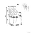 BELIANI - Lot de 4 chaises de jardin avec coussins ANCONA Métal Noir - vignette