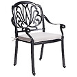 BELIANI - Lot de 4 chaises de jardin avec coussins ANCONA Métal Noir - vignette